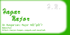 hagar major business card